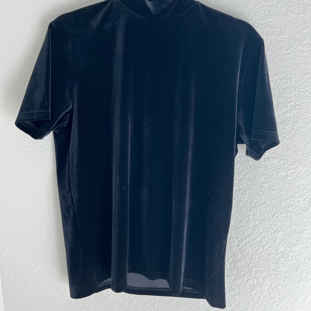 GAP Womens Black Velvet Top, XL